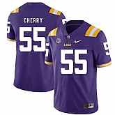 LSU Tigers 55 Jarell Cherry Purple Nike College Football Jersey Dzhi,baseball caps,new era cap wholesale,wholesale hats